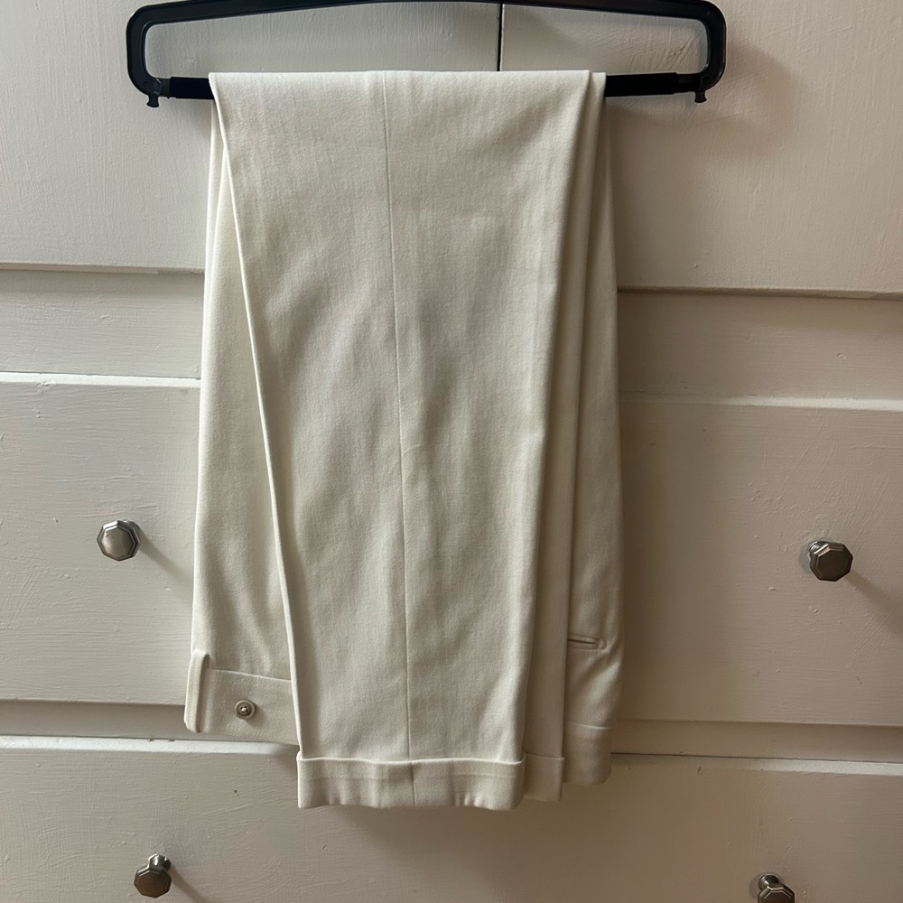 SUITSUPPLY 29x30 NEW OFF-WHITE HIGH RISE PANTS
